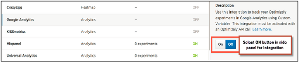 Integrate Optimizely