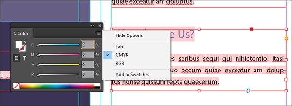 Color Panel Windoe Menu