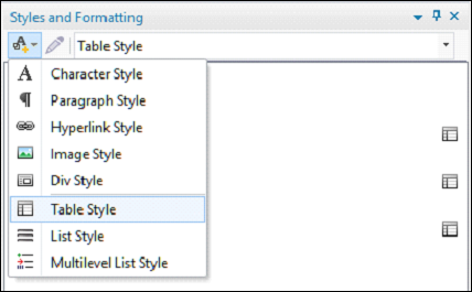 Create Table Styles