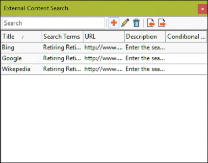 External Content Search