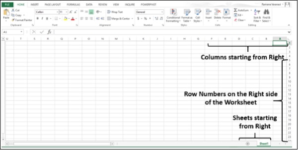 Column Starting Right Side