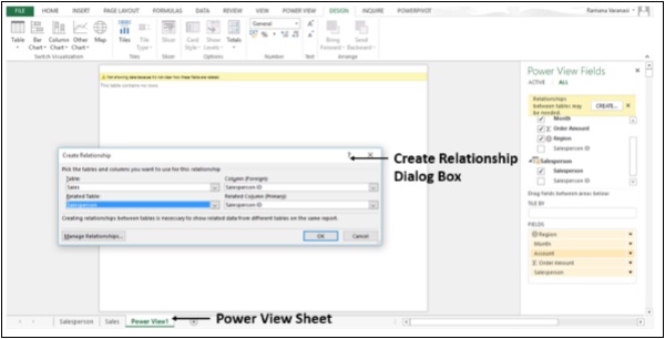 Create Relationship Dialog Box