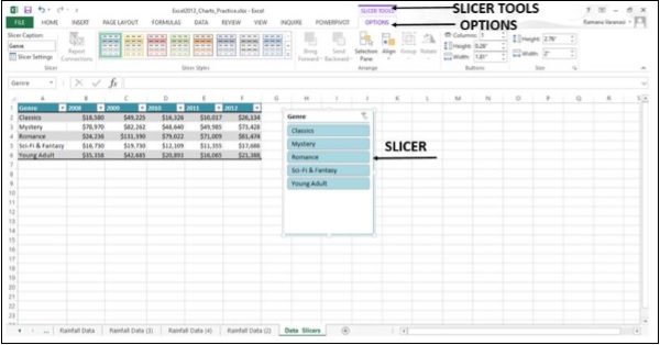 Slicer Tool Options