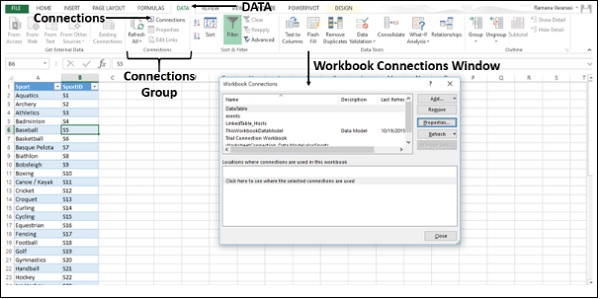 Workbook Connections