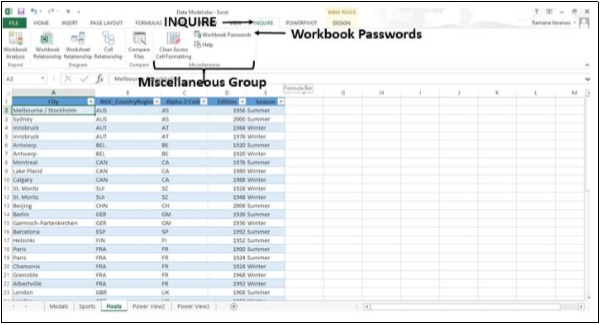 Workbook Passwords