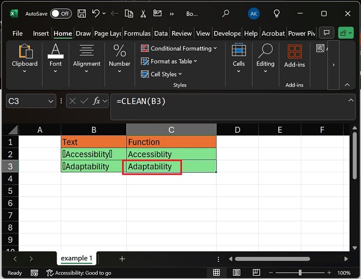 CLEAN Function Return The Adaptability