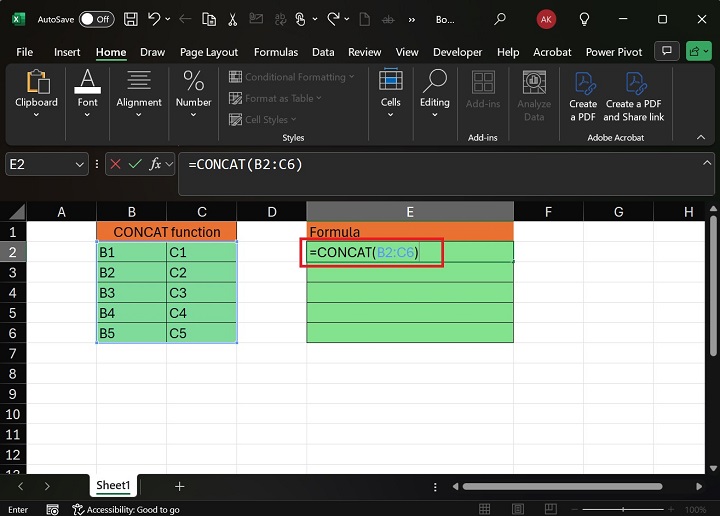 CONCAT Function 1