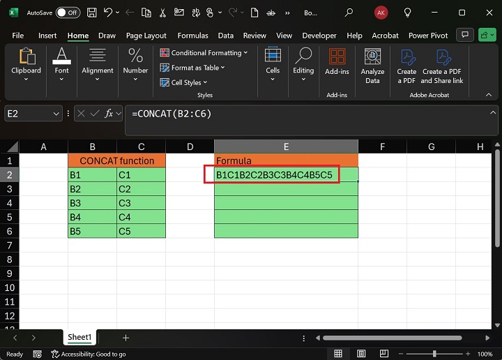 CONCAT Function 2