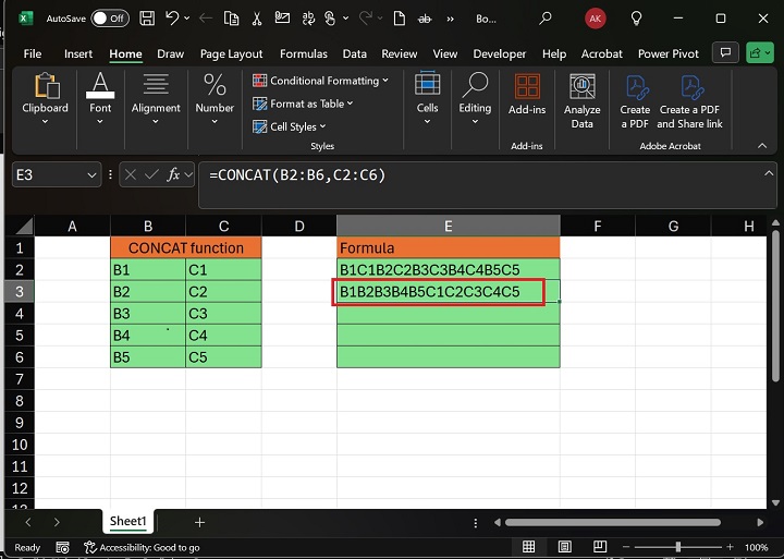 CONCAT Function 4