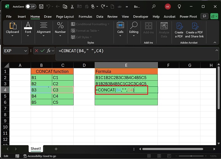 CONCAT Function 5