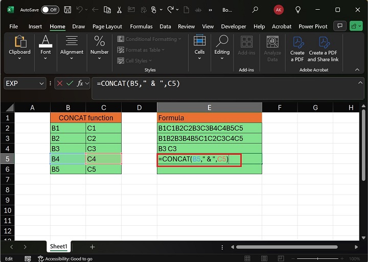 CONCAT Function 7