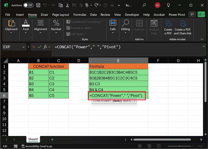 CONCAT Function 9