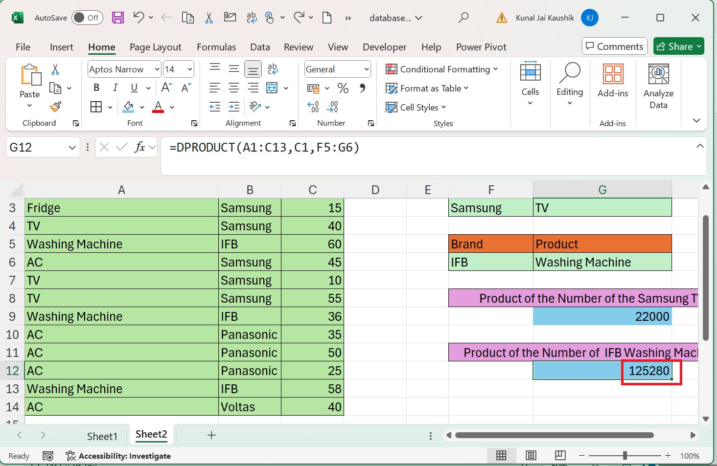 DPRODUCT Function 4