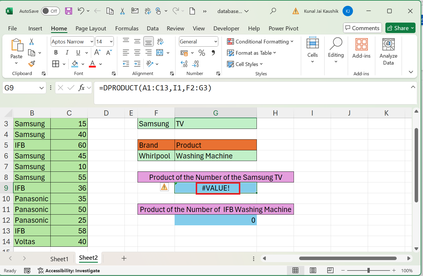 DPRODUCT Function 6