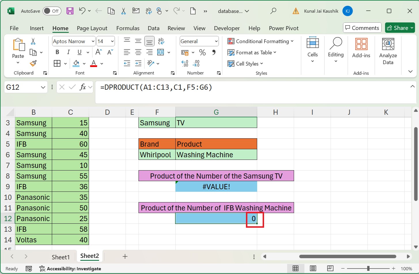 DPRODUCT Function 8