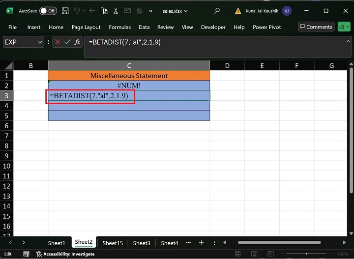 Excel BETADIST Function 3