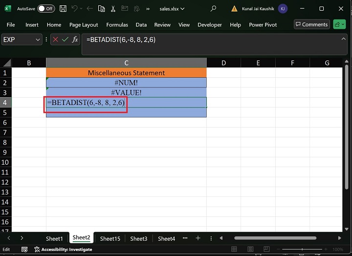 Excel BETADIST Function 7