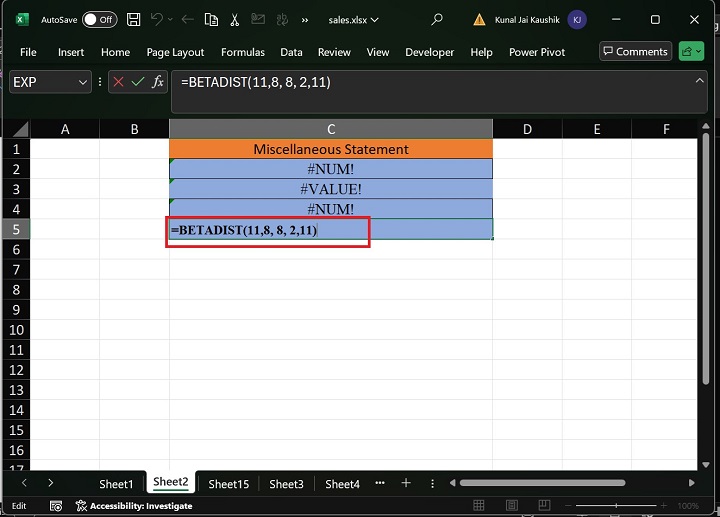 Excel BETADIST Function 9