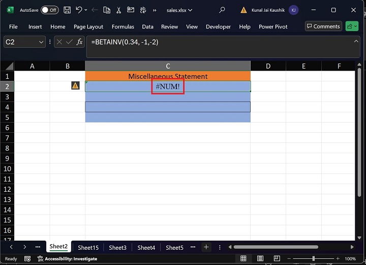 Excel BETAINV Function 12