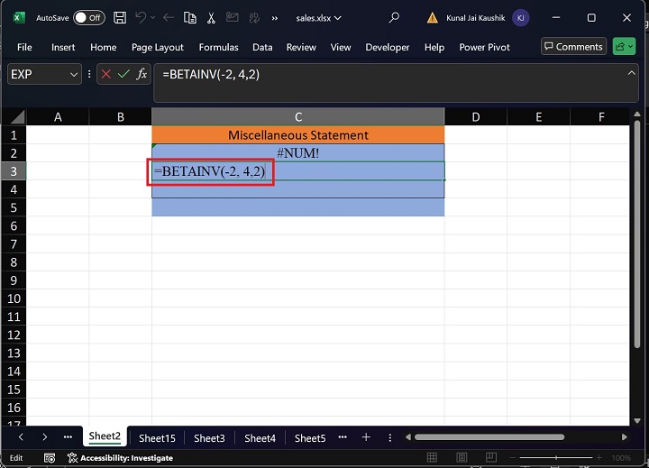 Excel BETAINV Function 13