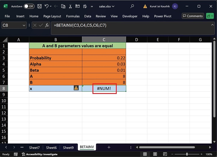 Excel BETAINV Function 20