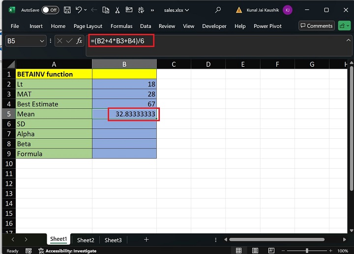 Excel BETAINV Function 4