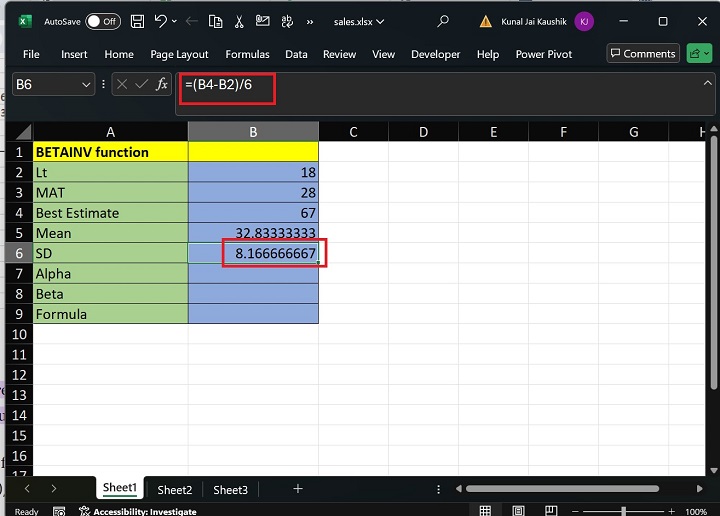 Excel BETAINV Function 5