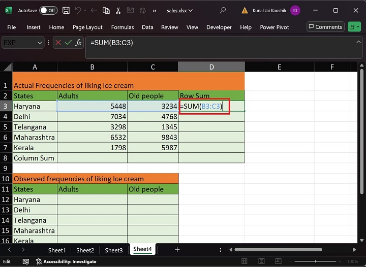 Excel Chitest Function 2