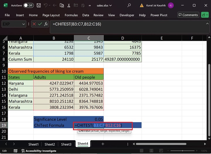 Excel Chitest Function 23