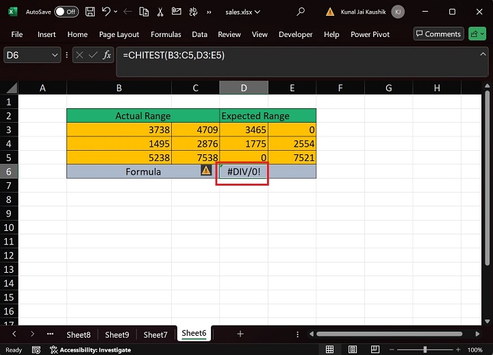 Excel Chitest Function 26