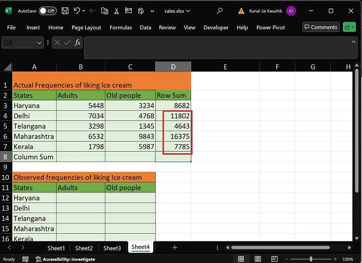 Excel Chitest Function 4