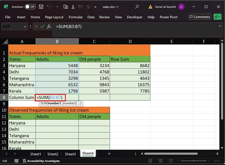 Excel Chitest Function 5