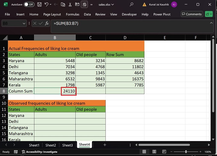 Excel Chitest Function 6