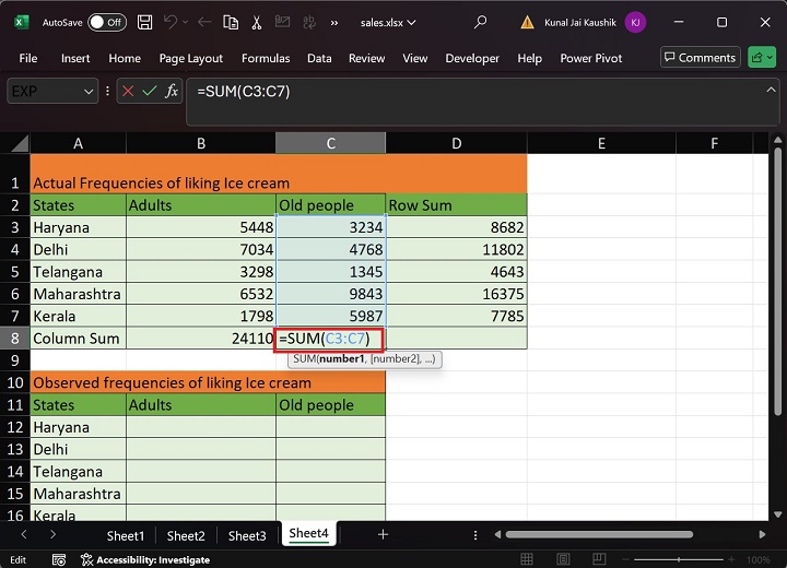 Excel Chitest Function 7