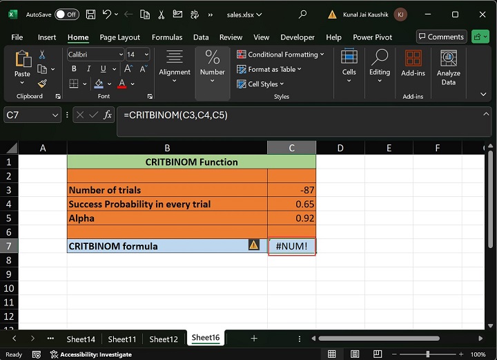 Excel CRITBINOM Function 8