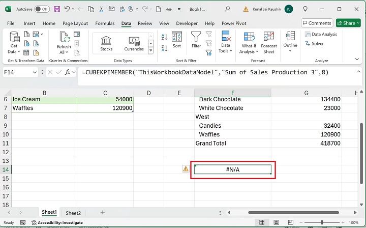 Excel CUBEKPIMEMBER Function 12