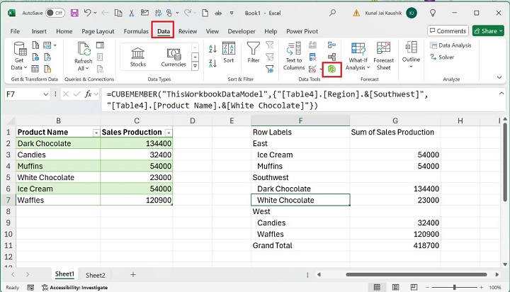 Excel CUBEKPIMEMBER Function 3