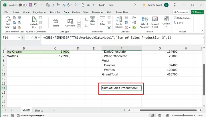 Excel CUBEKPIMEMBER Function 8