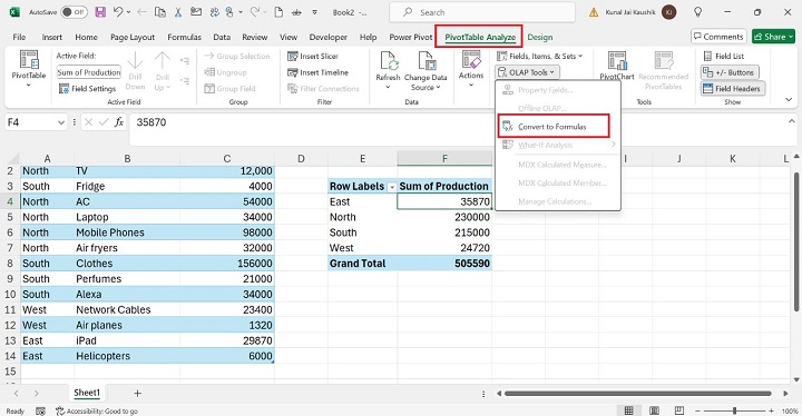 Excel CUBEMEMBER Function 5