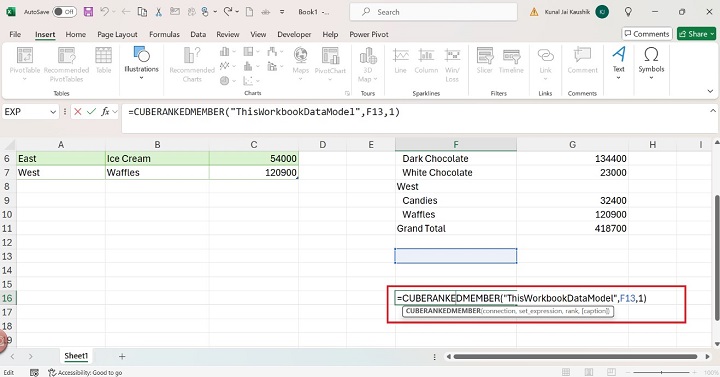 Excel CUBERANKEDMEMBER Function 7