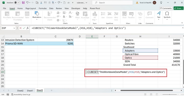 Excel CUBESET Function 6