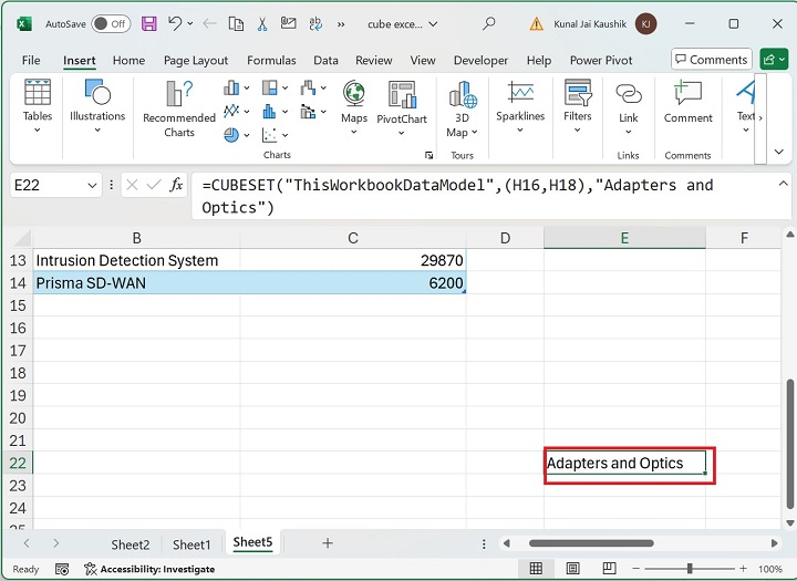 Excel CUBESET Function 7