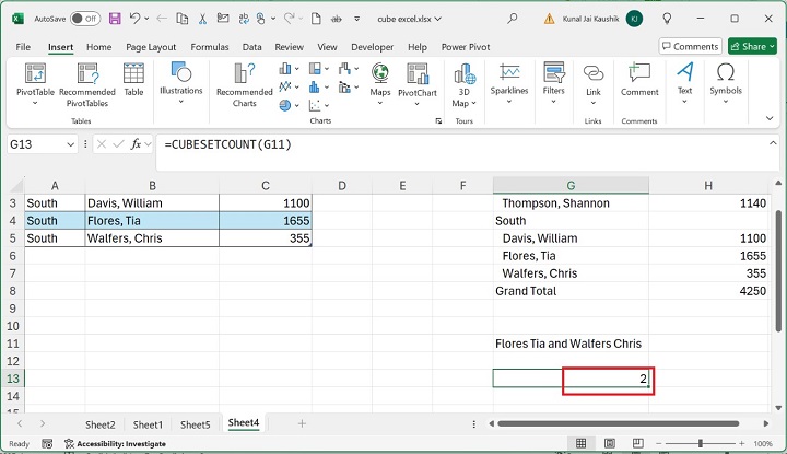 Excel CUBESETCOUNT Function 9