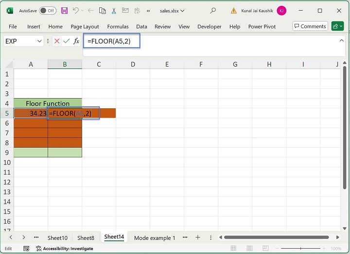 Excel Floor Function 1