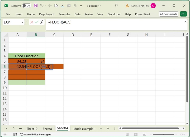 Excel Floor Function 3