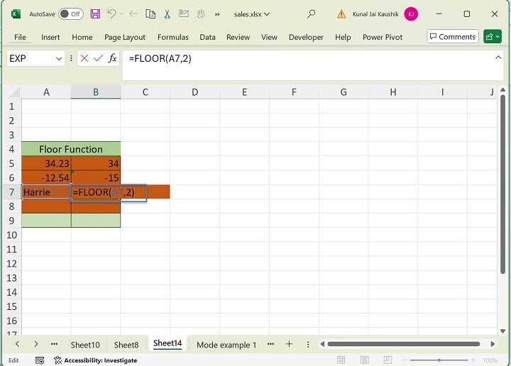 Excel Floor Function 5