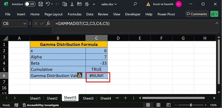 Excel GAMMADIST Function 15