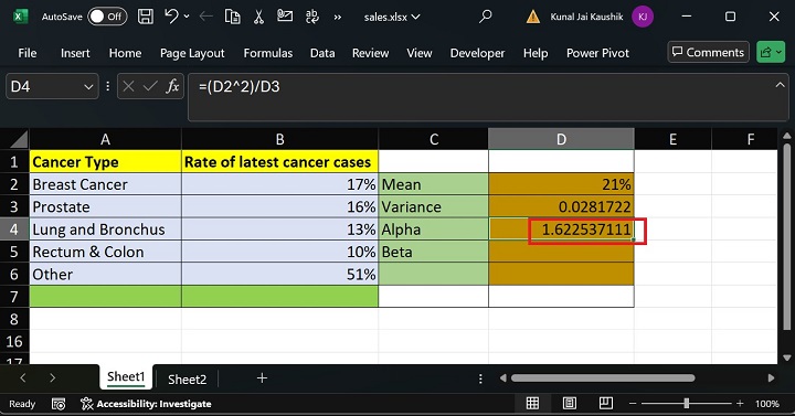 Excel GAMMADIST Function 8