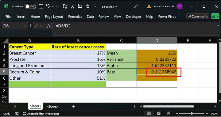 Excel GAMMADIST Function 9