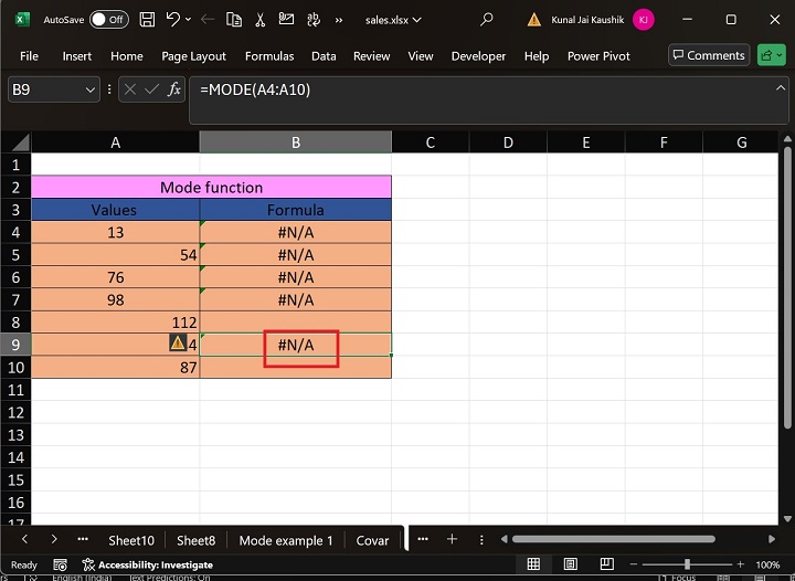 Excel Mode Function 18